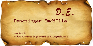 Danczinger Emília névjegykártya