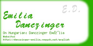 emilia danczinger business card